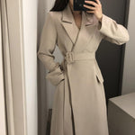 New spring autumn fashion Casual women's Trench Coat long Outerwear loose clothes for lady with belt