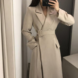 New spring autumn fashion Casual women's Trench Coat long Outerwear loose clothes for lady with belt