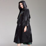 Autumn jacket windbreaker jacket 2019New women's hooded fashion loose single-breasted long windbreaker female zipper coat coat
