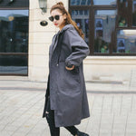 New Fashion 2020 Long Trench Coats Women's Spring Autumn Coats Casual Plus Size Zipper Winter Windbreaker Female Outerwear X18