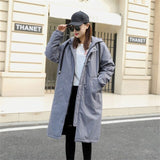 New Fashion 2020 Long Trench Coats Women's Spring Autumn Coats Casual Plus Size Zipper Winter Windbreaker Female Outerwear X18