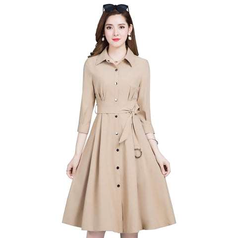 2020 Spring Autumn Women's Casual Long trench Coat fashion Oversize Vintage belt Thin Outwear Windbreaker Female M-4XL