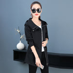 Spring Autumn Women's Trench Coat New Fashion Solid Hooded Overcoat Korean Wild Casual Short Windbreaker Female Basic Coats J72