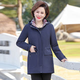 2020 New Spring Autumn Trench Coat Women Korean Fashion Loose Ladies Casual Windbreaker Hooded Coat  Middle-Aged Women's Tops