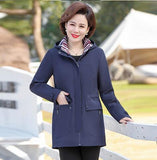2020 New Spring Autumn Trench Coat Women Korean Fashion Loose Ladies Casual Windbreaker Hooded Coat  Middle-Aged Women's Tops