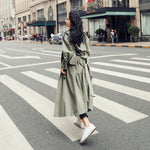 Trench coat 2020 new Korean casual loose women's British style over the knee fashion temperament coat tide