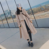 Trench coat 2020 new Korean casual loose women's British style over the knee fashion temperament coat tide