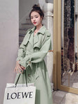Trench coat women's long section spring 2020 new Korean style loose fashion was thin over the knee coat
