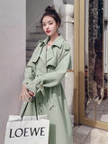 Trench coat women's long section spring 2020 new Korean style loose fashion was thin over the knee coat