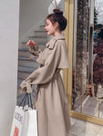 Trench coat women's long section spring 2020 new Korean style loose fashion was thin over the knee coat