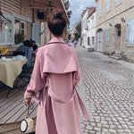 Trench coat women's long section spring 2020 new Korean style loose fashion was thin over the knee coat