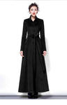 2020 Fashion Woolen Coat Female Autumn Winter Women's X Long Trench Coats New Temperament Slim Thick Windbreaker Overcoats xa272