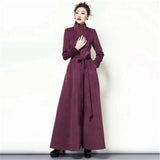 2020 Fashion Woolen Coat Female Autumn Winter Women's X Long Trench Coats New Temperament Slim Thick Windbreaker Overcoats xa272