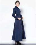 2020 Fashion Woolen Coat Female Autumn Winter Women's X Long Trench Coats New Temperament Slim Thick Windbreaker Overcoats xa272