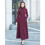 2020 Fashion Woolen Coat Female Autumn Winter Women's X Long Trench Coats New Temperament Slim Thick Windbreaker Overcoats xa272