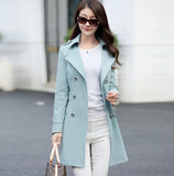 New Fashion Long Trench Coat For Women Spring Autumn Women's Office Blend Overcoat Female Outwear Trenchcoat Femme