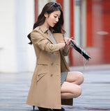 New Fashion Long Trench Coat For Women Spring Autumn Women's Office Blend Overcoat Female Outwear Trenchcoat Femme