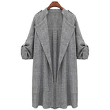 Plus Size 5XL  Autumn Women's Thin Jacket 2020 Fashion Loose Large Size Casual Long Cardigan Coats Female Windbreaker
