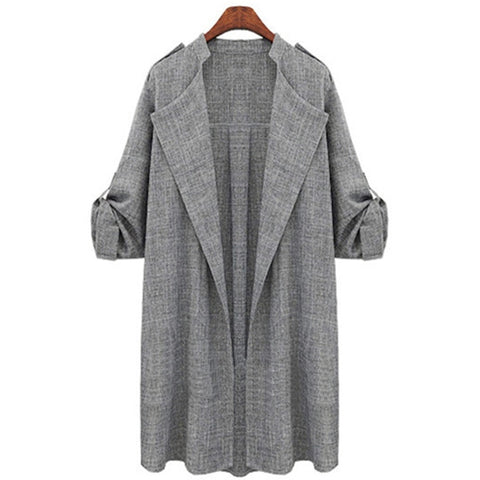 Plus Size 5XL  Autumn Women's Thin Jacket 2020 Fashion Loose Large Size Casual Long Cardigan Coats Female Windbreaker