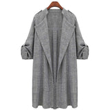 Plus Size 5XL  Autumn Women's Thin Jacket 2020 Fashion Loose Large Size Casual Long Cardigan Coats Female Windbreaker
