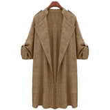 Plus Size 5XL  Autumn Women's Thin Jacket 2020 Fashion Loose Large Size Casual Long Cardigan Coats Female Windbreaker