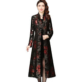 Windbreaker Long Female Autumn Dress Elegant Lady Cardigan Trench Coat Fashion Temperamental England Style Manteau Femme