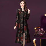 Windbreaker Long Female Autumn Dress Elegant Lady Cardigan Trench Coat Fashion Temperamental England Style Manteau Femme