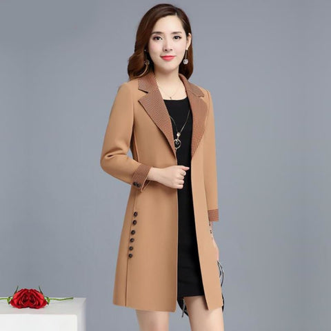 Women's Windbreaker 2020 Spring And Autumn New Fashion Female Coat Long Slim Female Trench Coat Casual Wild Women's Clothing