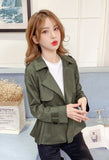 Women's Trench Coat Suit Collar Double Breasted Casual Short Windbreaker Spring Autumn Fashion Coat Outerwear Female Tops 2020