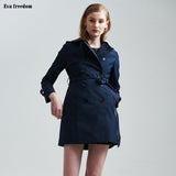 Spring and Autumn office lady temperament slim thin trench double-breasted women's fashion windbreaker EF1118